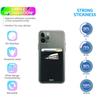 WUOJI RFID Blocking Phone Card Wallet - Double Secure Pocket - Ultra-Slim Self Adhesive Credit Card Holder Card Sleeves Phone Wallet Sticker All Smartphones(Black)-2PC view 4