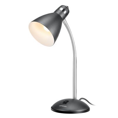 LEPOWER Metal Desk Lamp, Adjustable GooseNeck Reading Light for Bedroom