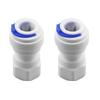Faucet Quick Connector Fitting Parts for Reverse Osmosis RO System 1/4 Inch Thread x 3/8 Inch Tube (DC-019) view 1