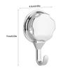 Pack of 3 Vacuum Suction Cup Hook Heavy-Duty ABS Wall Hangers Home Bathroom Kitchen for Towel Robe and Loofah - Can be Mounted Only on Flat Smooth view 3