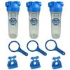 Whole House or Under Sink Water Filter, KleenWater KW2510HT Water Filter System, 2.5 x 10 Inch Housing, Bracket and Wrench (3) view 1