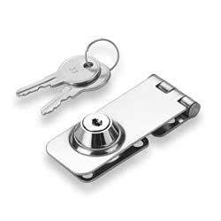 Marine Stainless Steel Swivel Hasp and Staple with Lock and 2 Keys