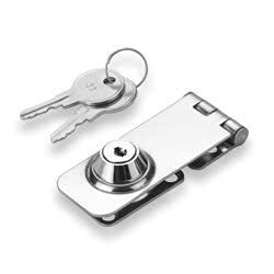 Marine Stainless Steel Swivel Hasp and Staple with Lock and 2 Keys