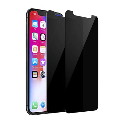 Privacy Screen Protector iPhone XEntwth Case Friendly 3D Touch 9H Hardness Anti Spy/Scratch/Fingerprint Tempered Glass Film for iPhone X/10, Easy Install Bubble FreeBlack2 Packs