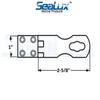 SeaLux Marine Stainless Steel Safety HASP W/Fixedplate view 2