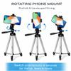 Acuvar 50 Phone Tripod with Rotating Mount Vertical & Horizontal Filming for iPhone & Android, Lightweight Aluminum Smartphone Tripod with Carry Bag view 2
