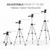 Acuvar 50 Phone Tripod with Rotating Mount Vertical & Horizontal Filming for iPhone & Android, Lightweight Aluminum Smartphone Tripod with Carry Bag view 4