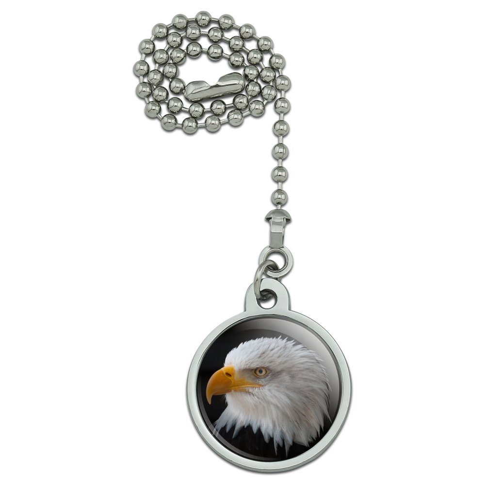 GRAPHICS & MORE Stoic Bald Eagle Ceiling Fan and Light Pull Chain