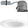 Juno Lighting TC1R & 14W-WH Combo 4-Inch TC rated Remodel Recessed Housing with White Baffle Downlight Trim view 1