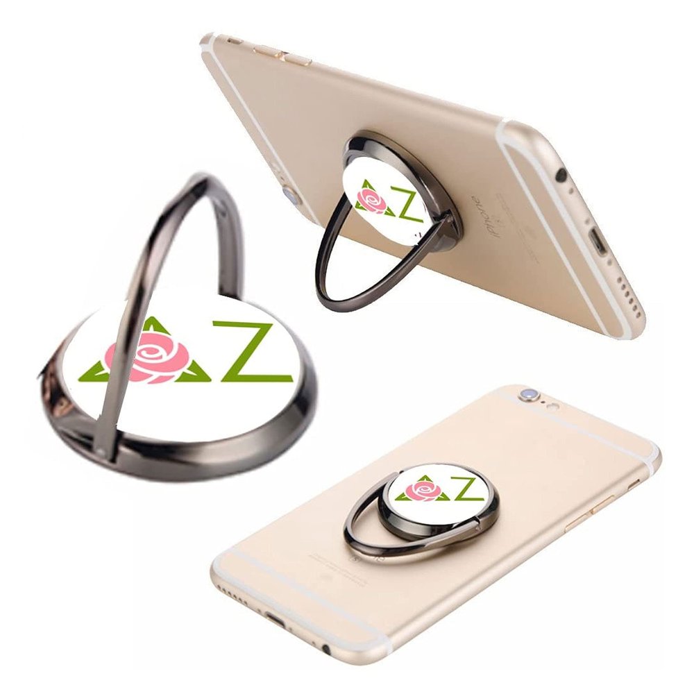 Delta Zeta Mobile Phone Ring Holder Set of 2 (Black Metal)