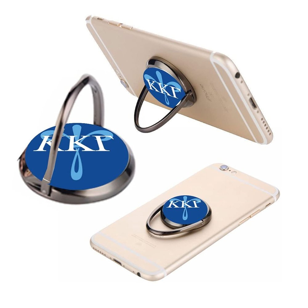 Kappa Kappa Gamma Mobile Phone Ring Holder Set of 2 (Black Metal)
