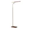 Adesso LED Floor Lamp, Wood & Antique Brass, Adjustable Height, 62.5 view 1
