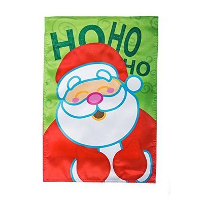 Santa EverNote Fiber Optic HoHoHo Garden Flag by Gifted Living