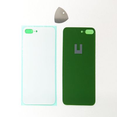 (md0410) Compatible for iPhone 8 Plus 5.5" White Back Glass Door Cover Phone Replacement with Adhesive and Opening Tool