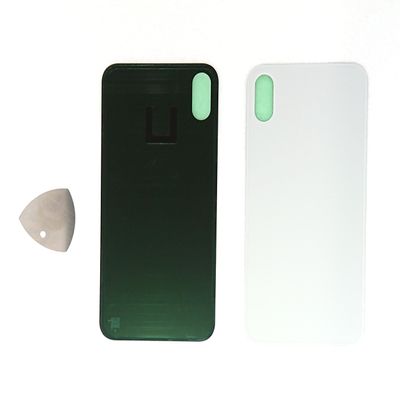 (md0410) White Back Glass Door Cover Replacement Compatible for iPhone X 5.8" with Adhesive and Repair/Opening Tool (10th Gen)