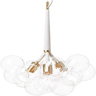 Aiwen Bubble Glass Chandelier Modern Chandeliers Lighting Suspension Light Ceiling Light Pendant Lamp Ceiling Mount 3 Lights (Bulbs Not Included)