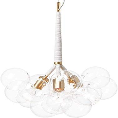 Aiwen Bubble Glass Chandelier Modern Chandeliers Lighting Suspension Light Ceiling Light Pendant Lamp Ceiling Mount 3 Lights (Bulbs Not Included)
