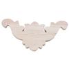 RDEXP 2.56inch Length 1.38inch Width Wood Carved Long Onlay Applique Unpainted Frame Door Wall Decor for Cabinet Home Furniture Set of 16 view 3