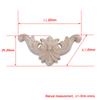 RDEXP 2.56inch Length 1.38inch Width Wood Carved Long Onlay Applique Unpainted Frame Door Wall Decor for Cabinet Home Furniture Set of 16 view 4
