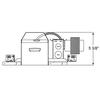 Juno Lighting TC44R & 445-WH Combo 4-Inch Low-Voltage TC rated Remodel Recessed Housing with Adjustable/Downlight Slot Aperture Trim, White view 3