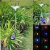 2 Pack Stainless Steel Butterfly Color Changing Solar Light view 1