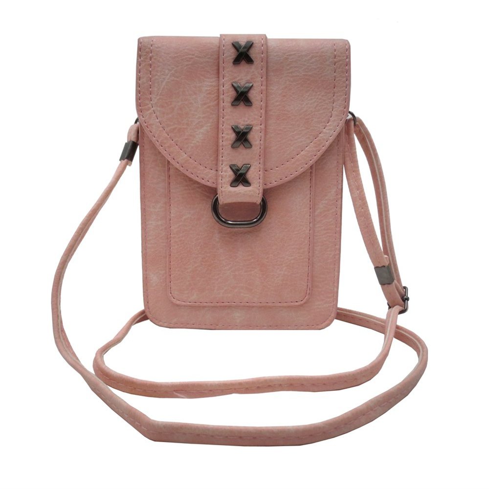 Crossbody Cell Phone Bag Made of Soft PU Leather Suitable for Girls
