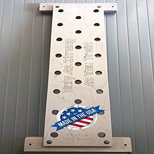 Plyobox Warehouse 12"x48" Climbing Pegboard. Custom Engraving Options! Includes 18" mounting Brackets for wall Studs.