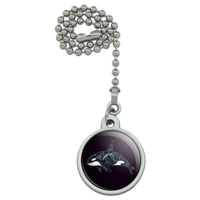 GRAPHICS & MORE Killer Whale Orca with Waves Ceiling Fan and Light Pull Chain