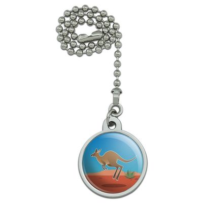 Kangaroo Hopping in The Australian Outback Ceiling Fan and Light Pull Chain