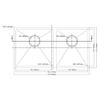 Dawn SRU301616R Undermount Small Corner Radius Double Bowl Sink, Polished Satin view 2