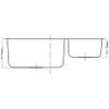 Dawn ASU107R Undermount Double Bowl Sink, Polished Satin view 3