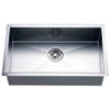 Dawn DSQ241609 Undermount Single Bowl Square Sink, Polished Satin view 1