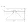 Dawn DSQ2816 Undermount Single Bowl Square Sink, Polished Satin view 2