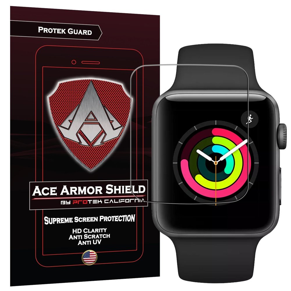 Apple Watch Series 2 and 3 42mm Screen Protector (6-Pack) Ace Armor Shield Full Coverage Screen Protector Clear Anti-Bubble Shield Guaranteed fit for Apple Watch Series 2/3