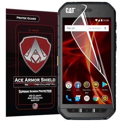 Cat S31 (2-Pack) Ace Armor Shield Full Coverage Screen Protector Clear Anti-Bubble Shield