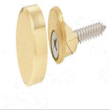 CRL Polished Brass Round Mirror Clips - Set