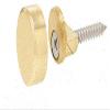 CRL Polished Brass Round Mirror Clips - Set view 1