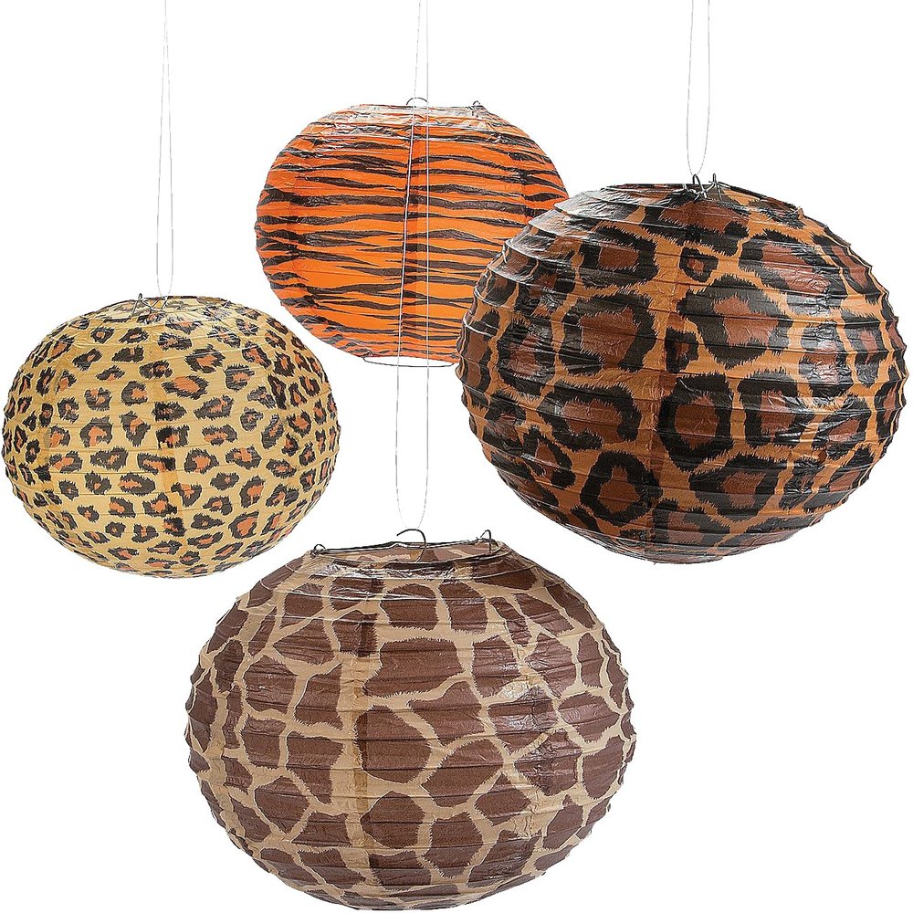 Fun Express Safari Birthday Party Animal Print Paper Table