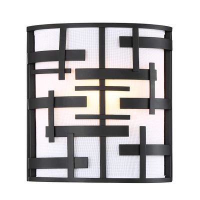 Nuvo Lighting 60/6431 Craftsman/Mission One Light Vanity from Lansing Collection in Black Finish