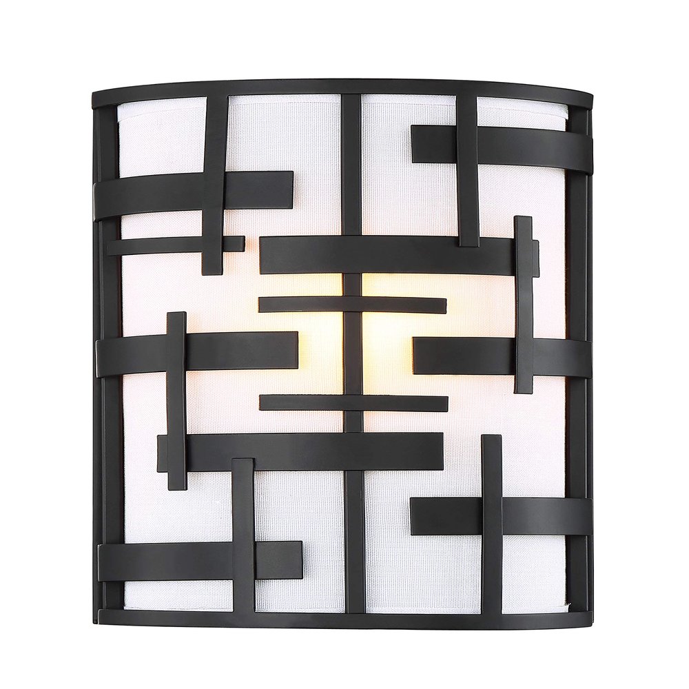 Nuvo Lighting 60/6431 Craftsman/Mission One Light Vanity from Lansing Collection in Black Finish