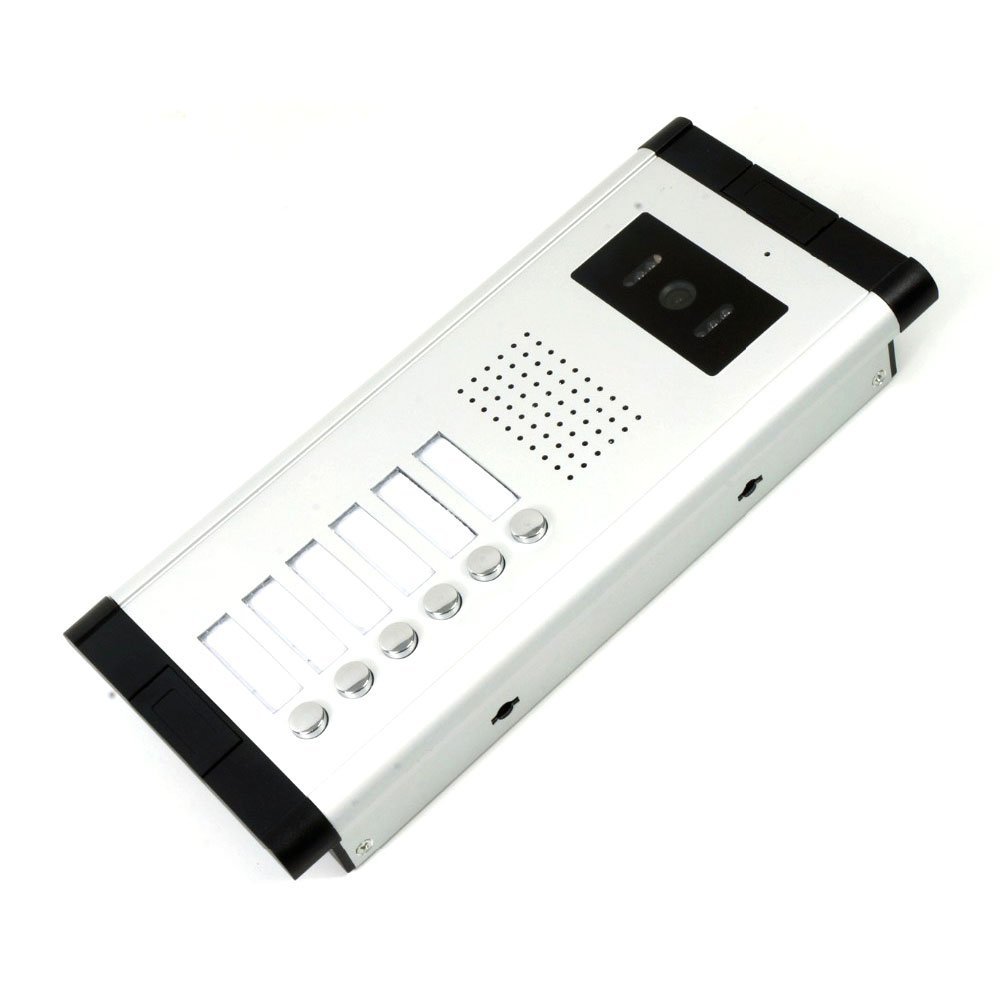 AMOCAM Wired 6 Key 6 Units Door Camera Apartment Video Intercom Doorbell Door Phone IR Night Vision