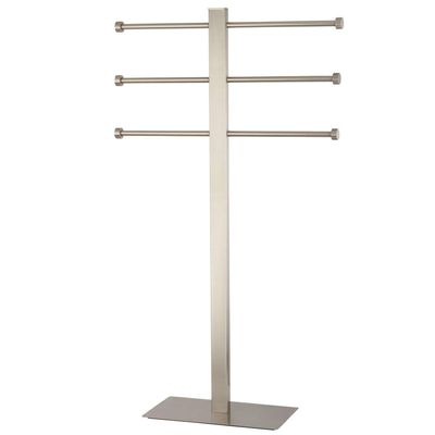 Freestanding Stainless Steel Towel Holder, Brushed Nickel