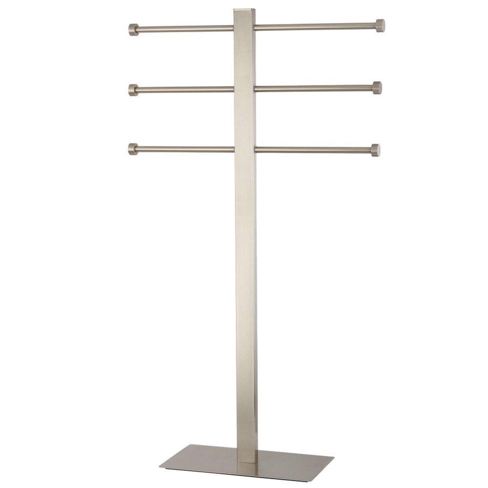 Freestanding Stainless Steel Towel Holder, Brushed Nickel
