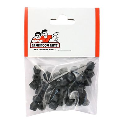Game Room Guys Pinball Machine Black Rubber Post Caps- Set of 36
