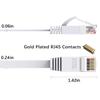 BUSOHE Cat6 Ethernet Cable 40 FT White, Cat-6 Flat RJ45 Computer Internet LAN Network Ethernet Patch Cable Cord - 40 Feet view 3