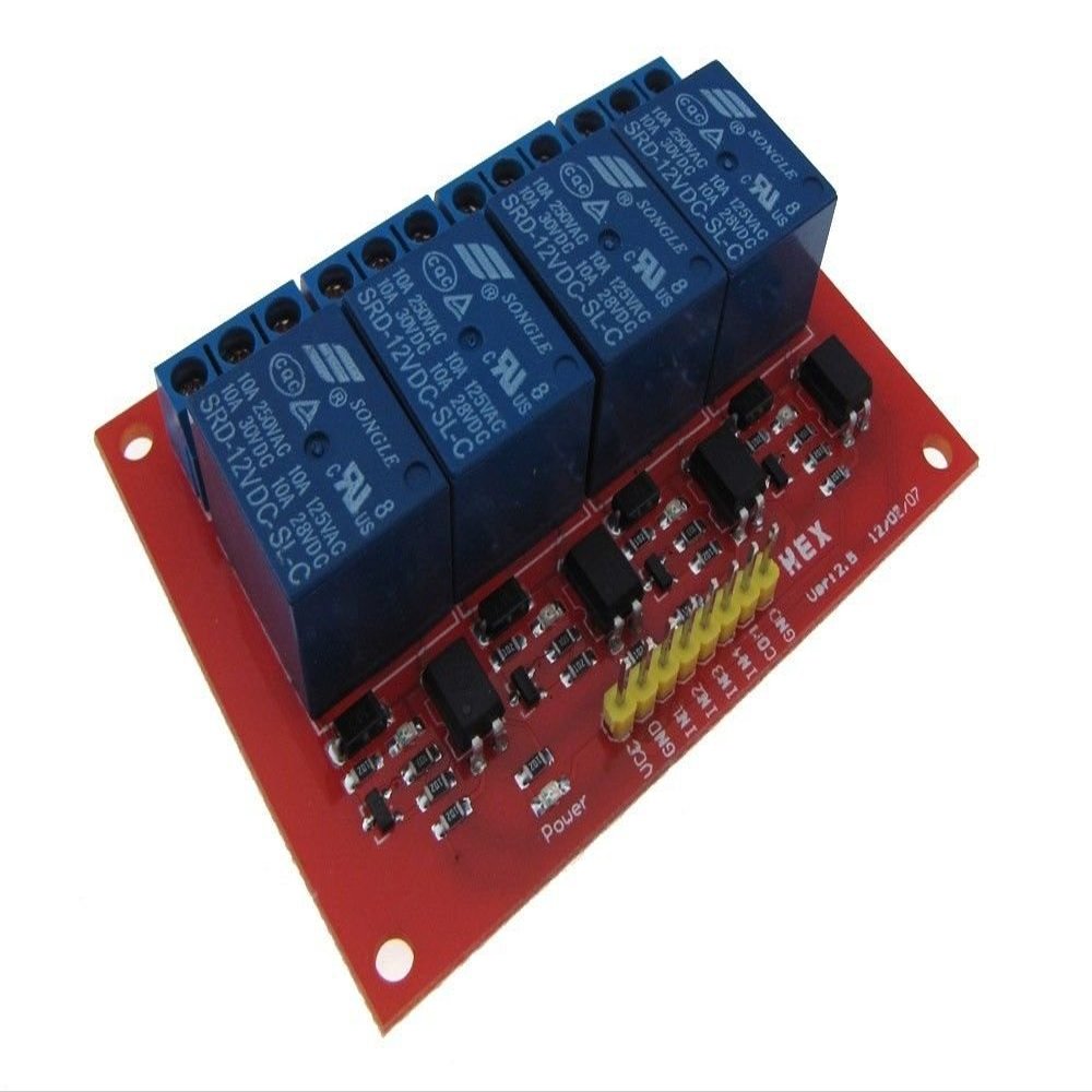 4 CH Optocoupler Relay Control Board Isolated optical coupler - 12VDC