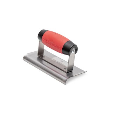 MARSHALLTOWN QLT Curved End Hand Edgers, Soft Grip Handle Material, 152mm Length, 76mm Width, Carbon Steel Blade Material, 10mm Radius, 13mm Lip, HESG63