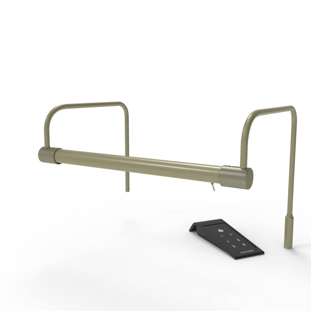 Cocoweb 12" Tru-Slim LED Picture Light in Antique Brass with Plug-in Adapter and Remote Control