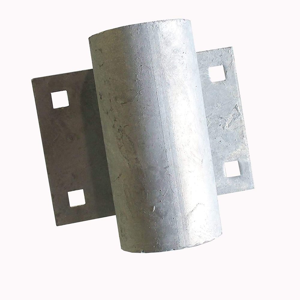 Dock Edge Galvanized Floating Dock Side Pipe Holder, 2.75" Silver