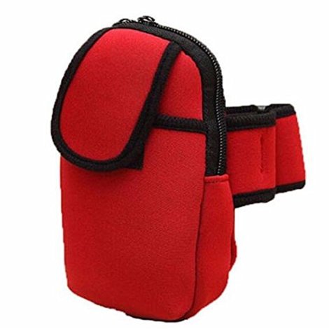 ARMBAND FOR CELL PHONES - WATERPROOF SWEATPROOF - SOFT STRAP DOUBLE POCKET - FOR EXERCISE - COMPATIBLE 7 6 6s 5s 5 SE